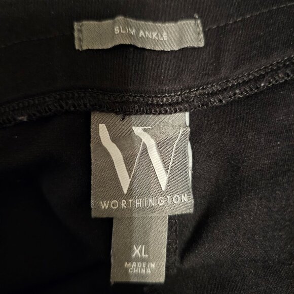Worthington Women's Slim Ankle Stretchy Black Dress Pants XL Wearable Comfort - Picture 6 of 9